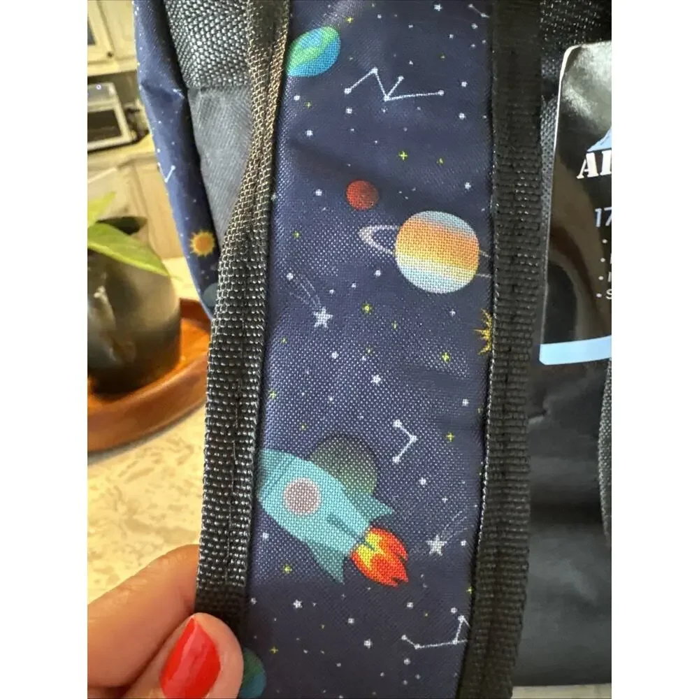 Planet Sun, Moon, And Stars Backpack Three Compartment Boys Or Girls